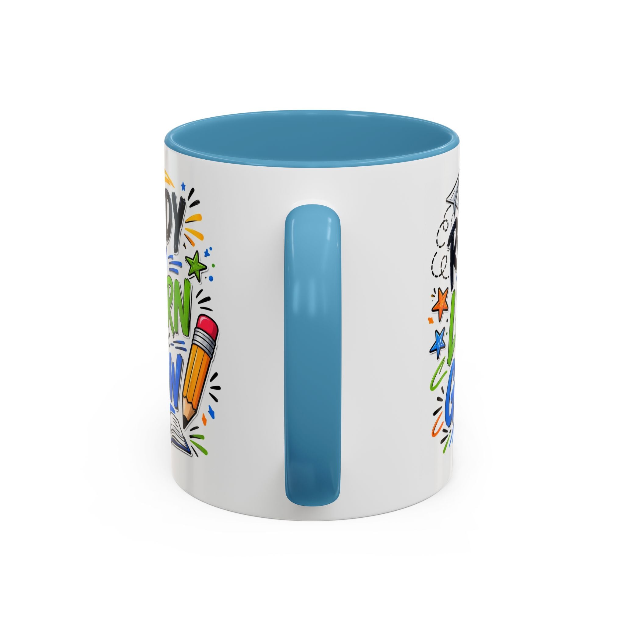 Ready to Learn & Grow Accent Coffee Mug — Teacher/Student Back to School Gift (11/15oz)
