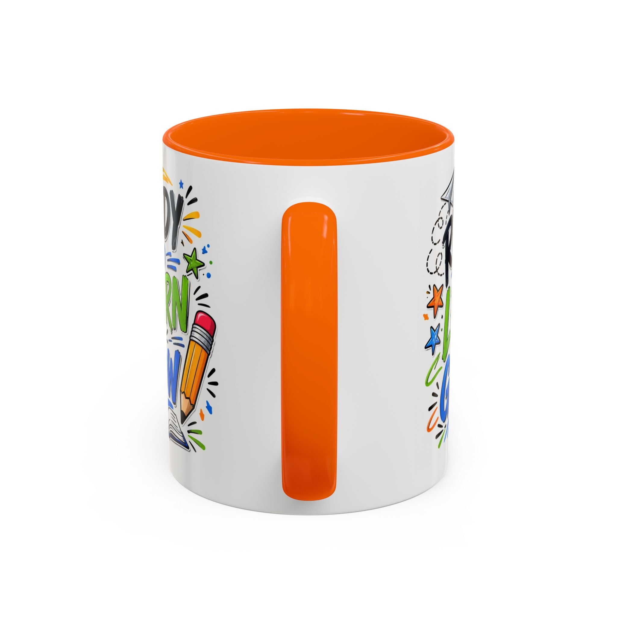 Ready to Learn & Grow Accent Coffee Mug — Teacher/Student Back to School Gift (11/15oz)