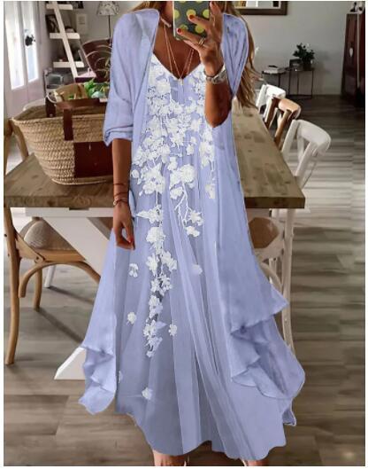 Cross-border Women's Print Holiday Strap Dress Indian Style