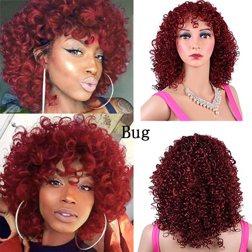 Short Curly Afro Wig – 4 Color Options Synthetic