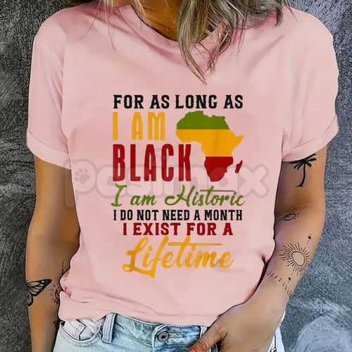 "I Am Black History" Men’s T-Shirt - Bold Black History Month Graphic Tee, Empowering African American Heritage Shirt, Premium Heavyweight 100% Cotton Apparel, Black Excellence Unity Top, Cultural Pride Statement Streetwear