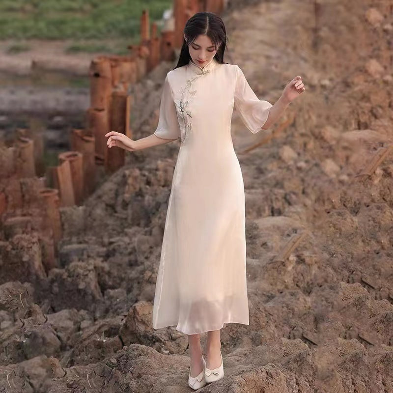 Girls Republic Of China Style Retro Long Elegant Dress