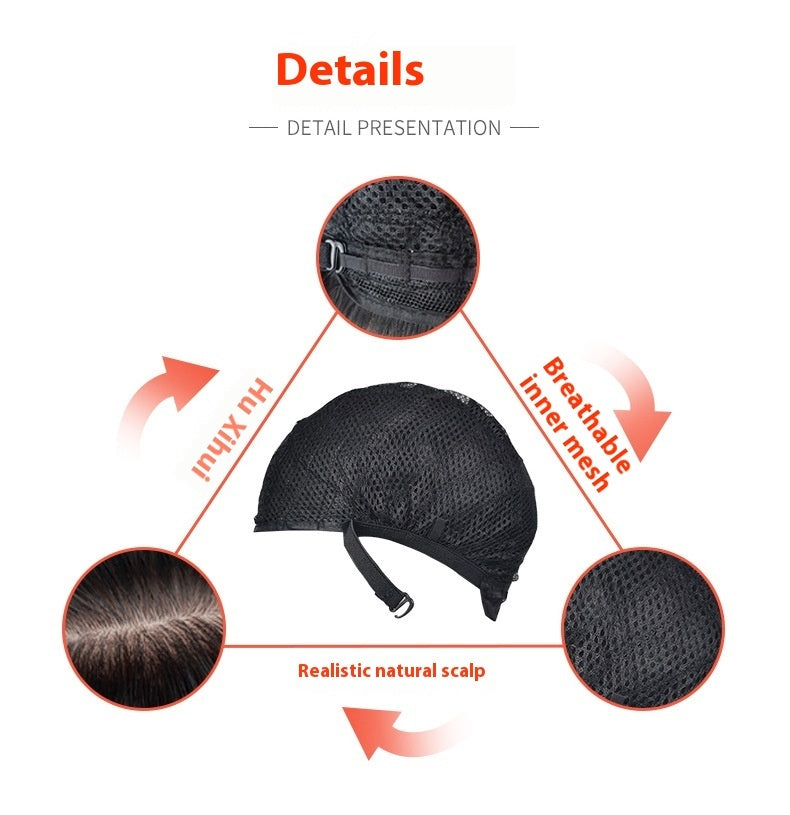 Medium Long Curly Wave Wig – Black, Dark Brown & Light Brown Synthetic