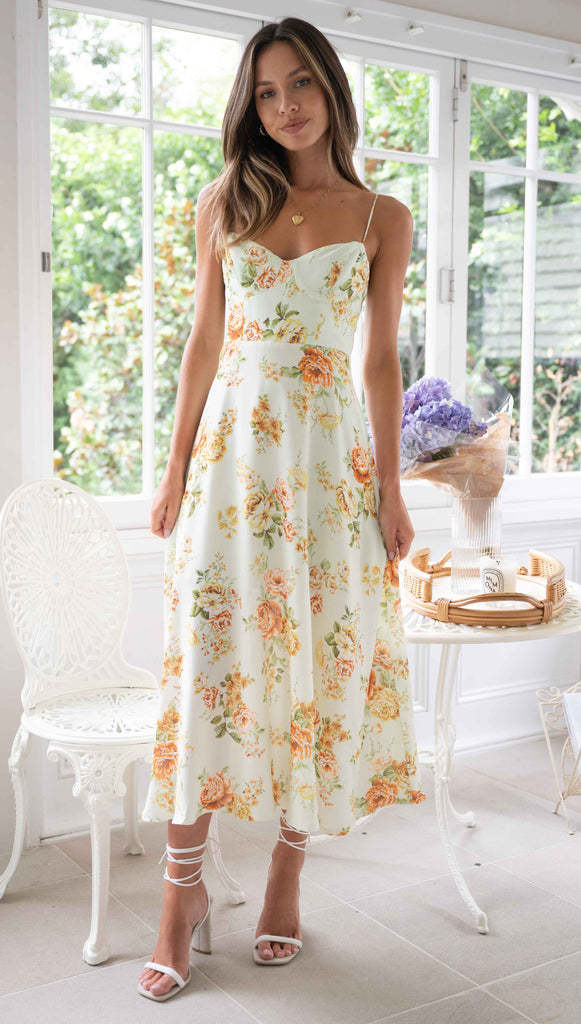 European And American Women's Clothing Printing Slip Dress