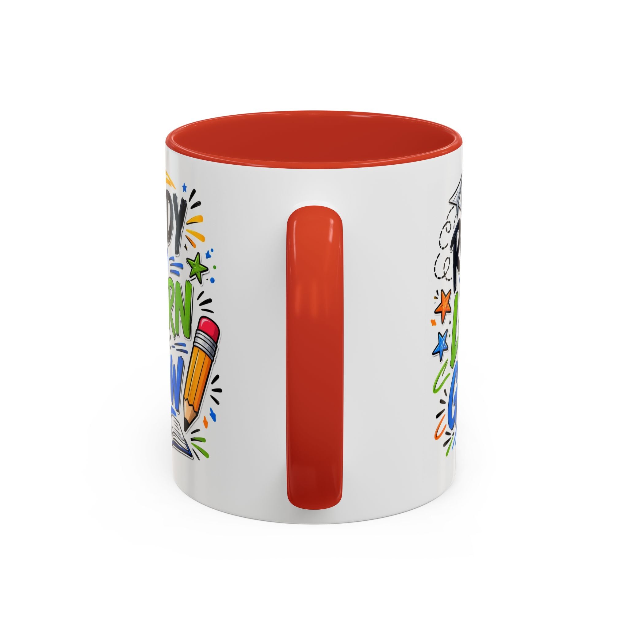 Ready to Learn & Grow Accent Coffee Mug — Teacher/Student Back to School Gift (11/15oz)