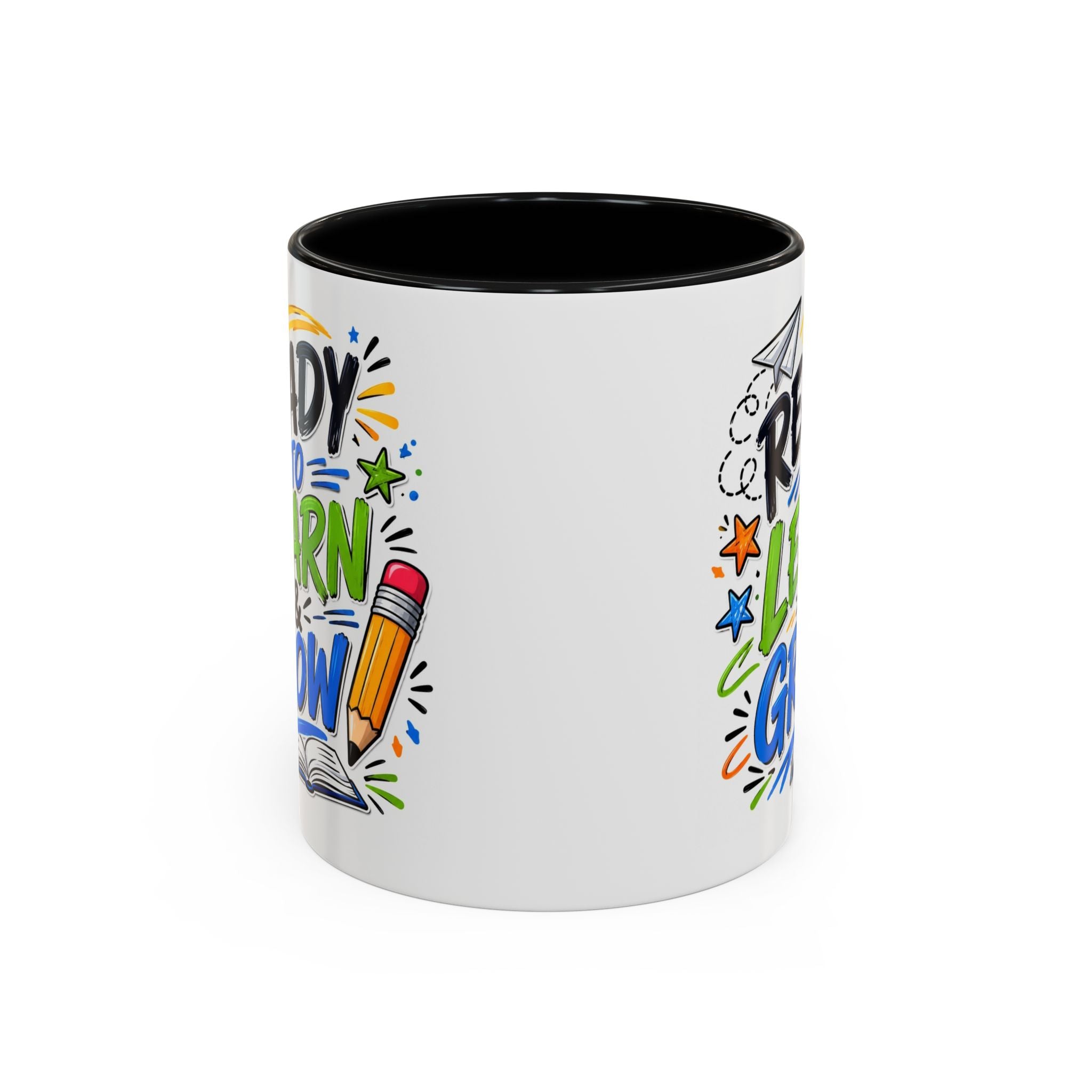 Ready to Learn & Grow Accent Coffee Mug — Teacher/Student Back to School Gift (11/15oz)