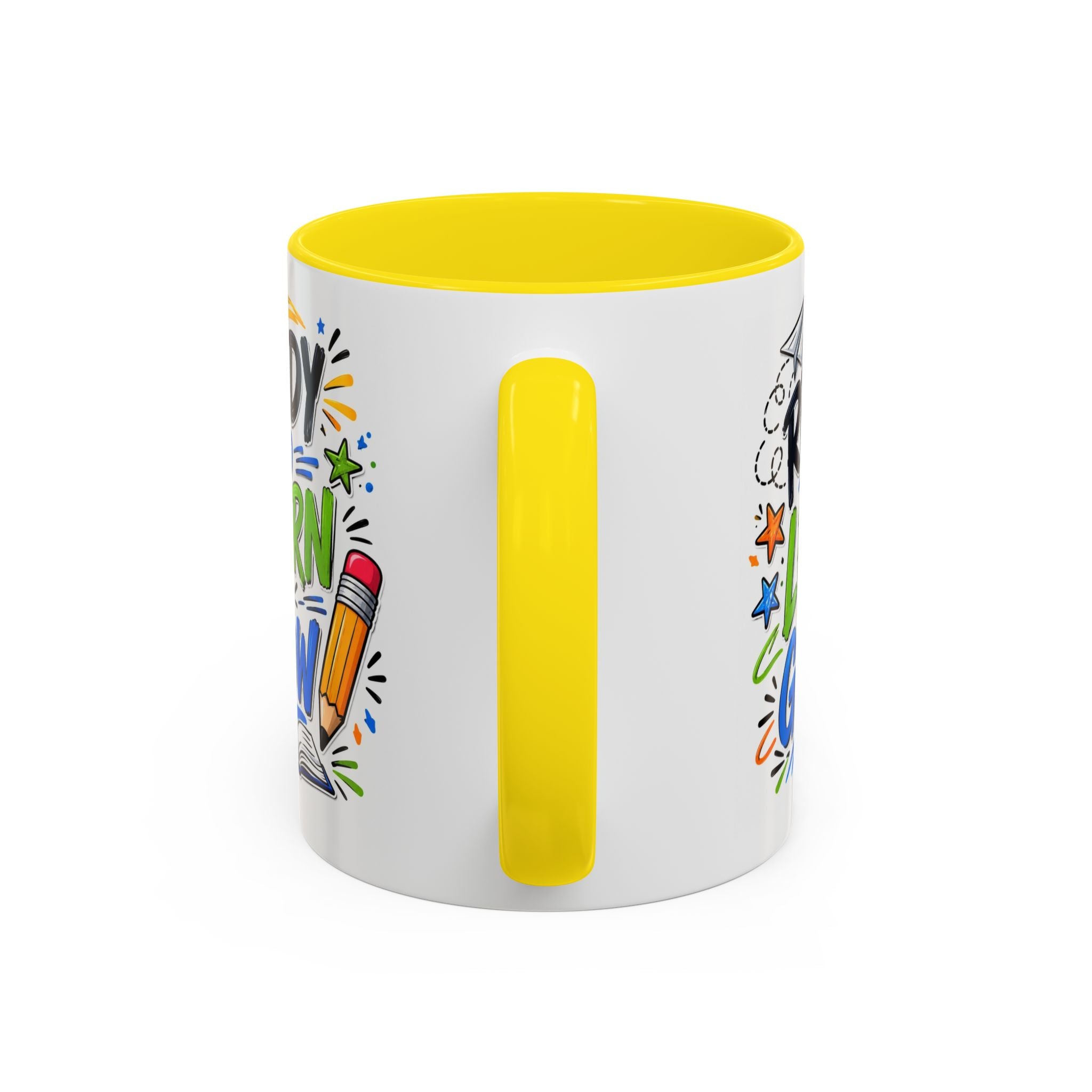 Ready to Learn & Grow Accent Coffee Mug — Teacher/Student Back to School Gift (11/15oz)