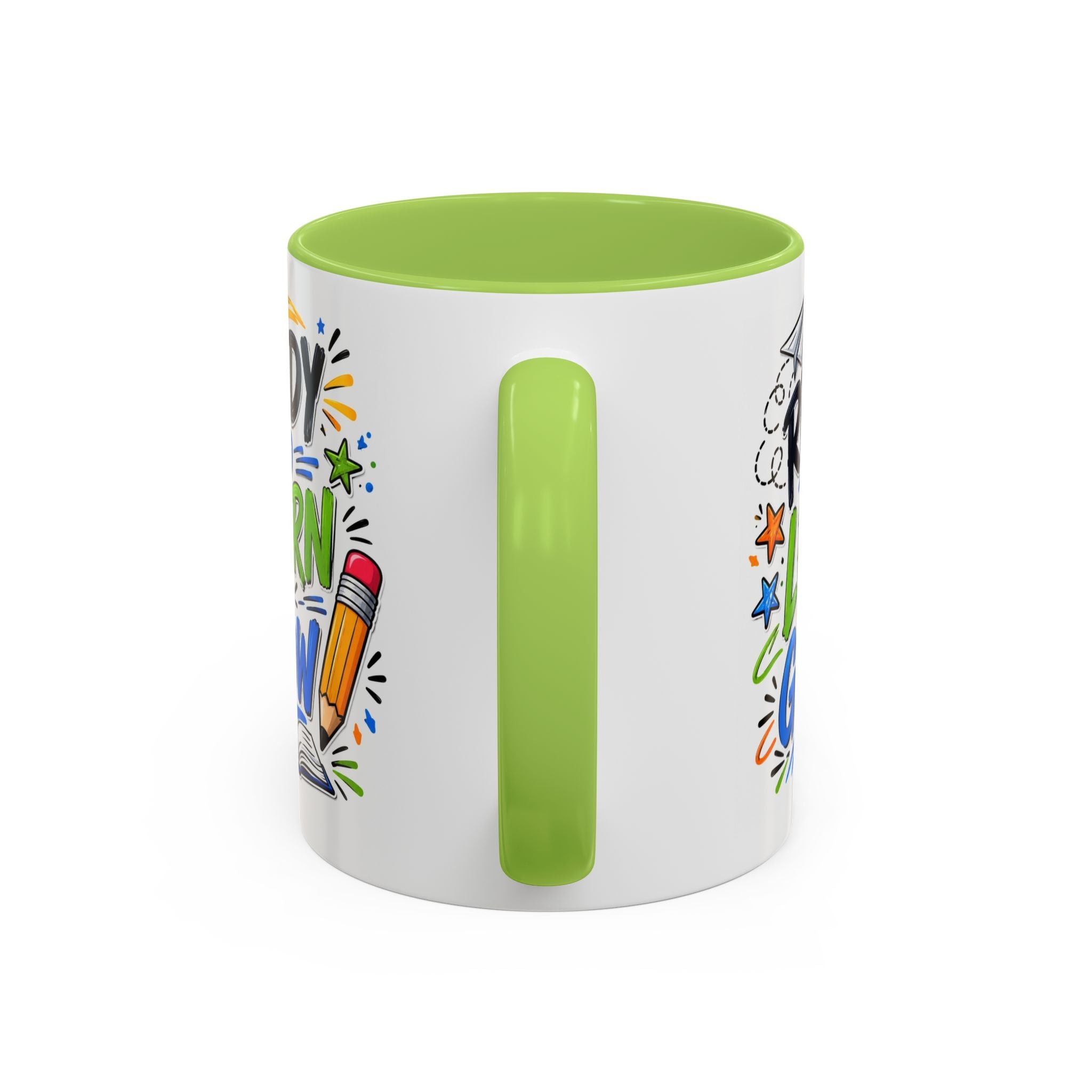 Ready to Learn & Grow Accent Coffee Mug — Teacher/Student Back to School Gift (11/15oz)