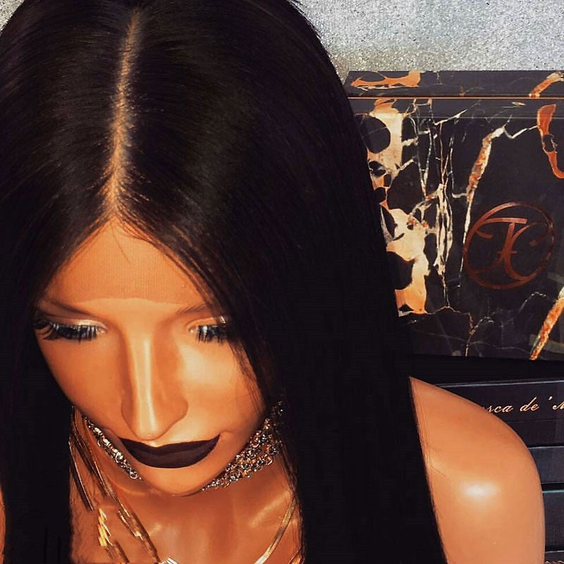 Lace Front Straight Wig – 150% Density Synthetic | 14"-26"