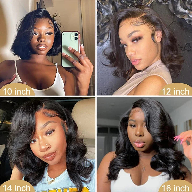 Body Wave Bob Wig - 13x4 Lace Front Brazilian Remy Hair