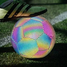 Rainbow Stripe Glow Youth Kids Soccer Ball