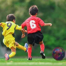Rainbow Stripe Glow Youth Kids Soccer Ball