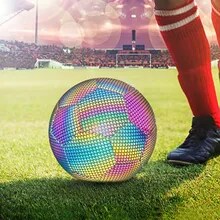 Rainbow Stripe Glow Youth Kids Soccer Ball