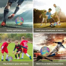 Rainbow Stripe Glow Youth Kids Soccer Ball