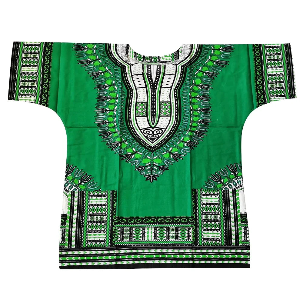 New fashion design African traditional printed 100% cotton Dashiki T-shirts unisex