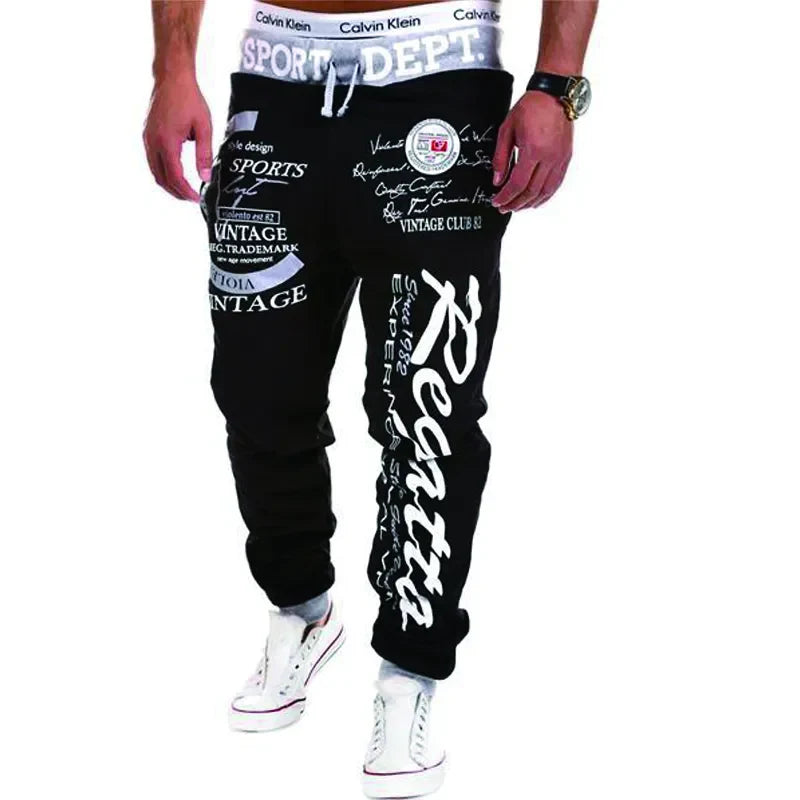 Men's Joggers Elastic Waist Pants Graphic Prints Street Wear  Hip Hop