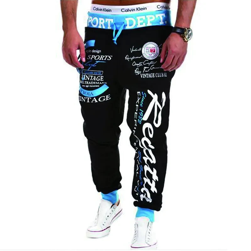 Men's Joggers Elastic Waist Pants Graphic Prints Street Wear  Hip Hop