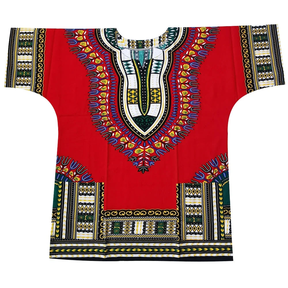 New fashion design African traditional printed 100% cotton Dashiki T-shirts unisex