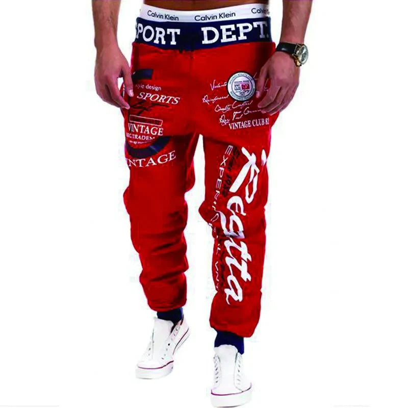 Men's Joggers Elastic Waist Pants Graphic Prints Street Wear  Hip Hop