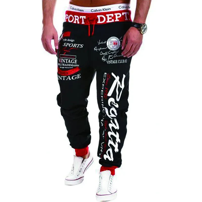 Men's Joggers Elastic Waist Pants Graphic Prints Street Wear  Hip Hop