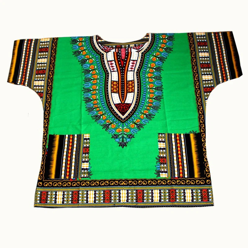 New fashion design African traditional printed 100% cotton Dashiki T-shirts unisex