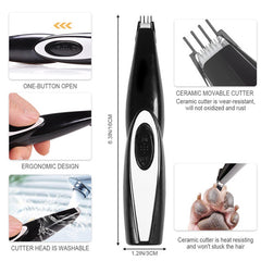 Dog or Cat Hair Clipper Pet Grooming Kit Rechargeable Trimmer