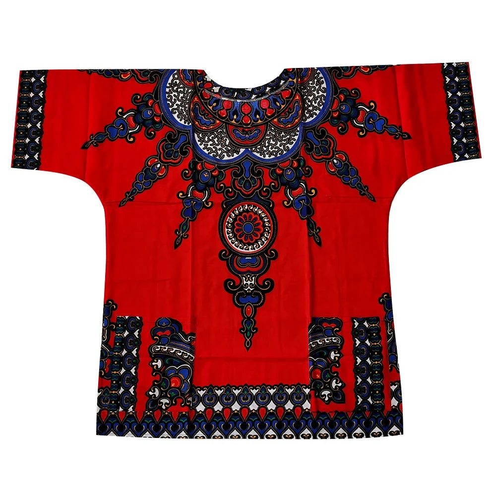 New fashion design African traditional printed 100% cotton Dashiki T-shirts unisex