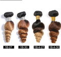 Ombre Peruvian loose wave bundles with closure human hair laid flat