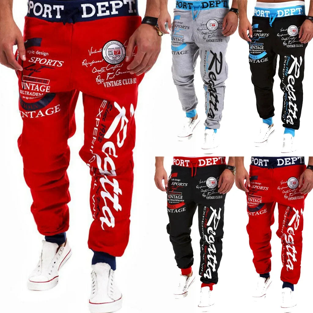 Men's Joggers Elastic Waist Pants Graphic Prints Street Wear  Hip Hop