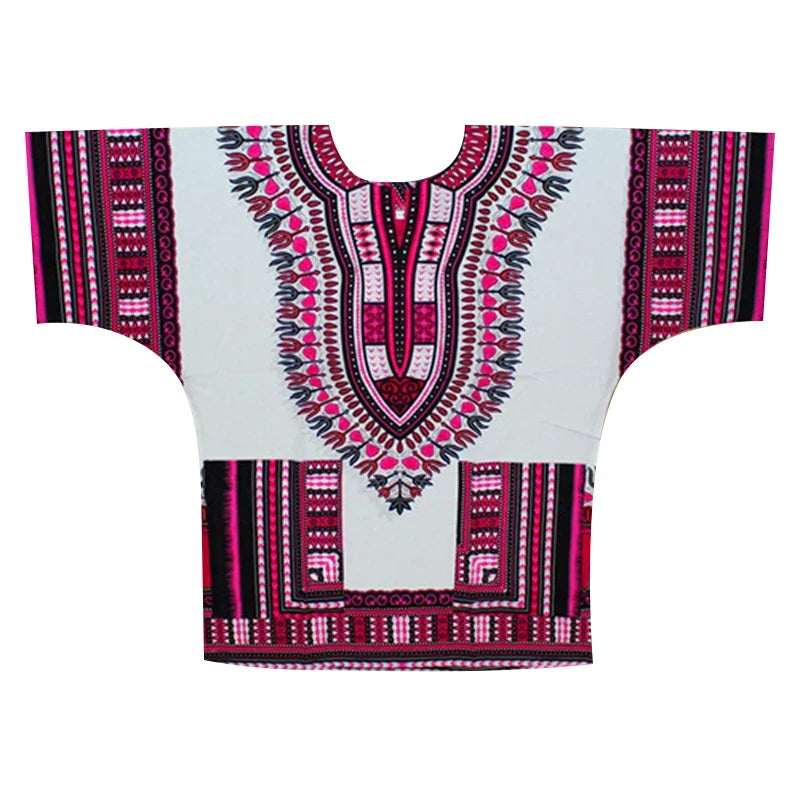 New fashion design African traditional printed 100% cotton Dashiki T-shirts unisex