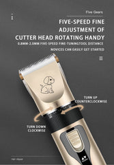 Dog or Cat Hair Clipper Pet Grooming Kit Rechargeable Trimmer