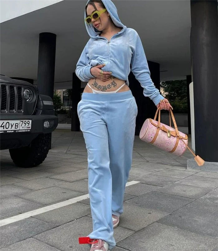 Fashion Sportswear 2 Pieces Suit Women's Clothing Tracksuit 2 Piece Set Women