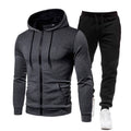 Mens Long-sleeved Trousers Jacket Casual Fashion Hooded Suit