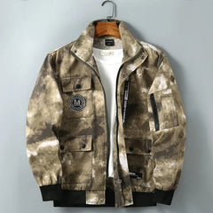 Men Clothing Two Pieces Set Training Two-piece Sweat-shirt Cargo Pants Man Apparel Heavy Jackets Labor Work Camouflage Suit