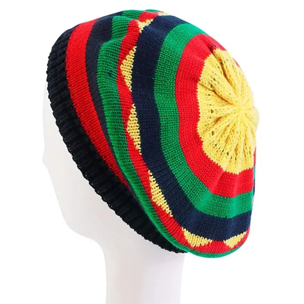 Classic Jamaican Reggae Loose Knitted Beanie Warm Soft Beret Cap Wool Knitted Hip Hop Hats