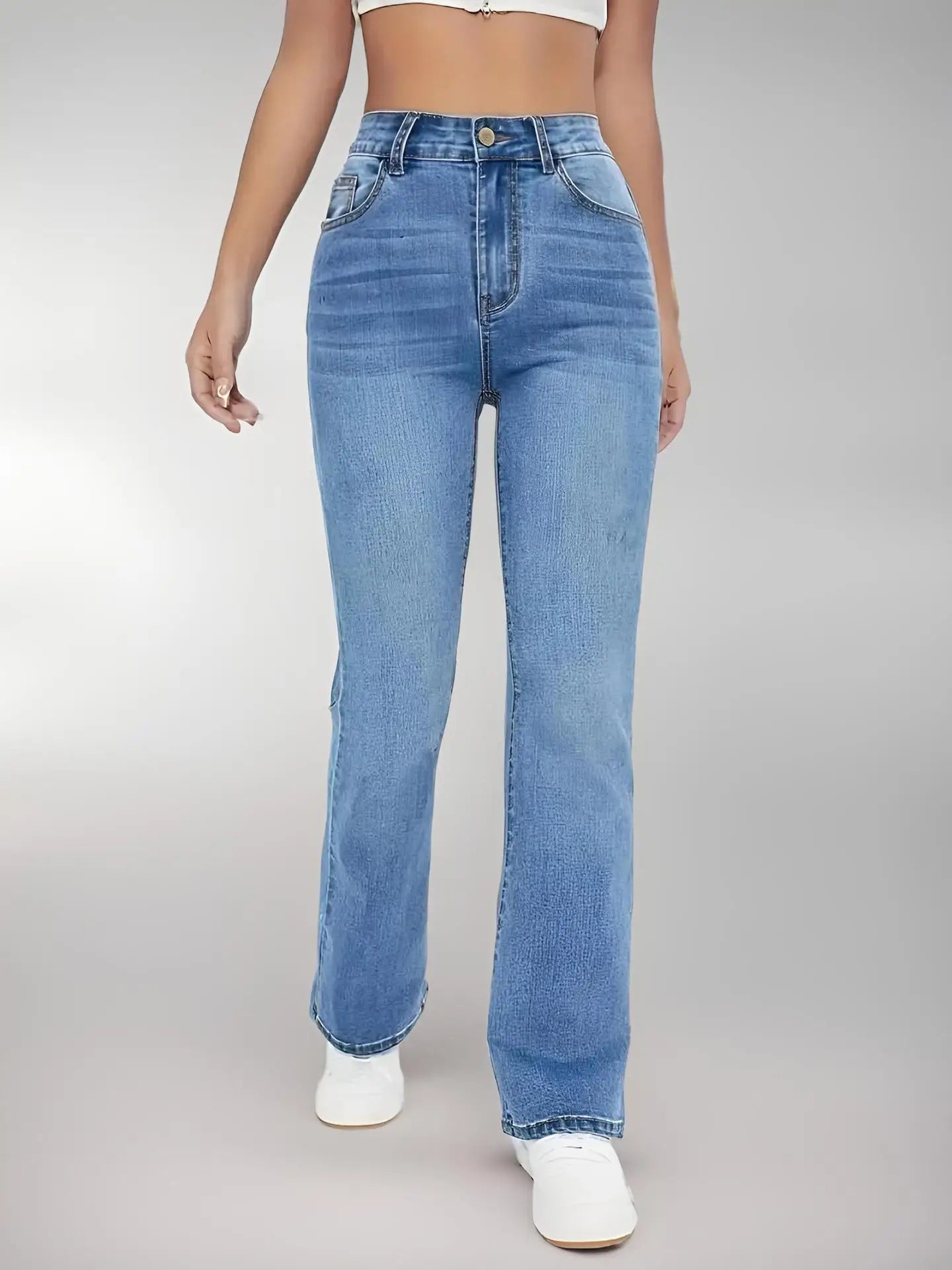 New Women's Slimming Hot Jeans European and American style casual versatile high waist Denim washed Pants