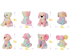 Rainbow Recordable Soft Plush Stuff Animals Pillow With LED Light for Kids, Toy, Gift