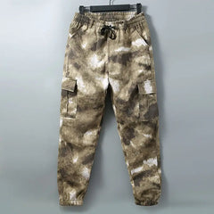Men Clothing Two Pieces Set Training Two-piece Sweat-shirt Cargo Pants Man Apparel Heavy Jackets Labor Work Camouflage Suit