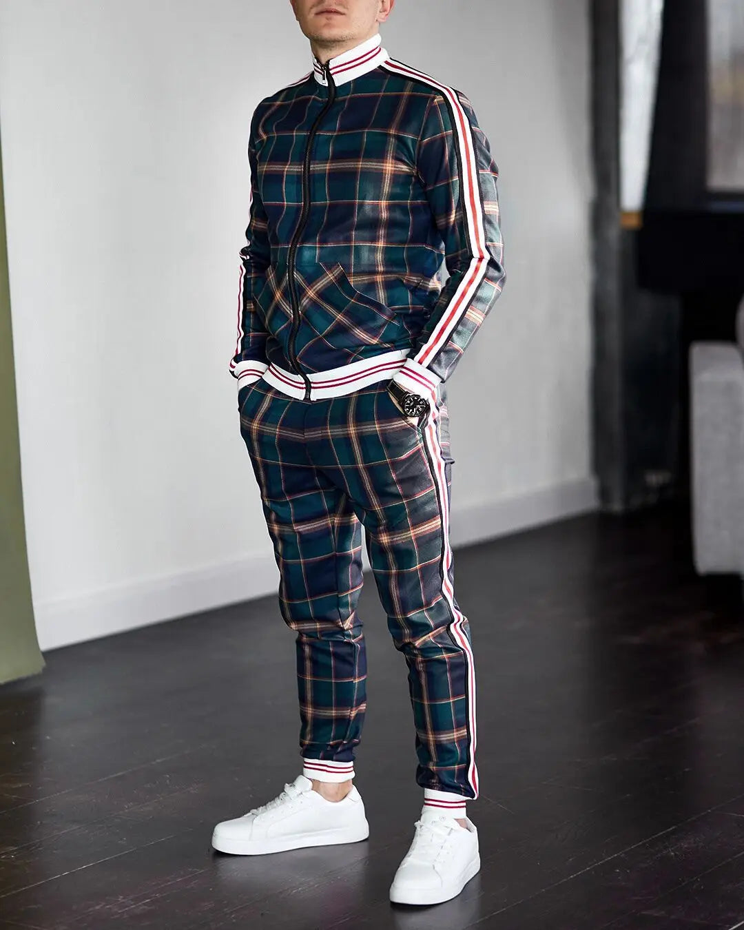 Men's European and American Fashion Brand Sportswear Two-piece Set