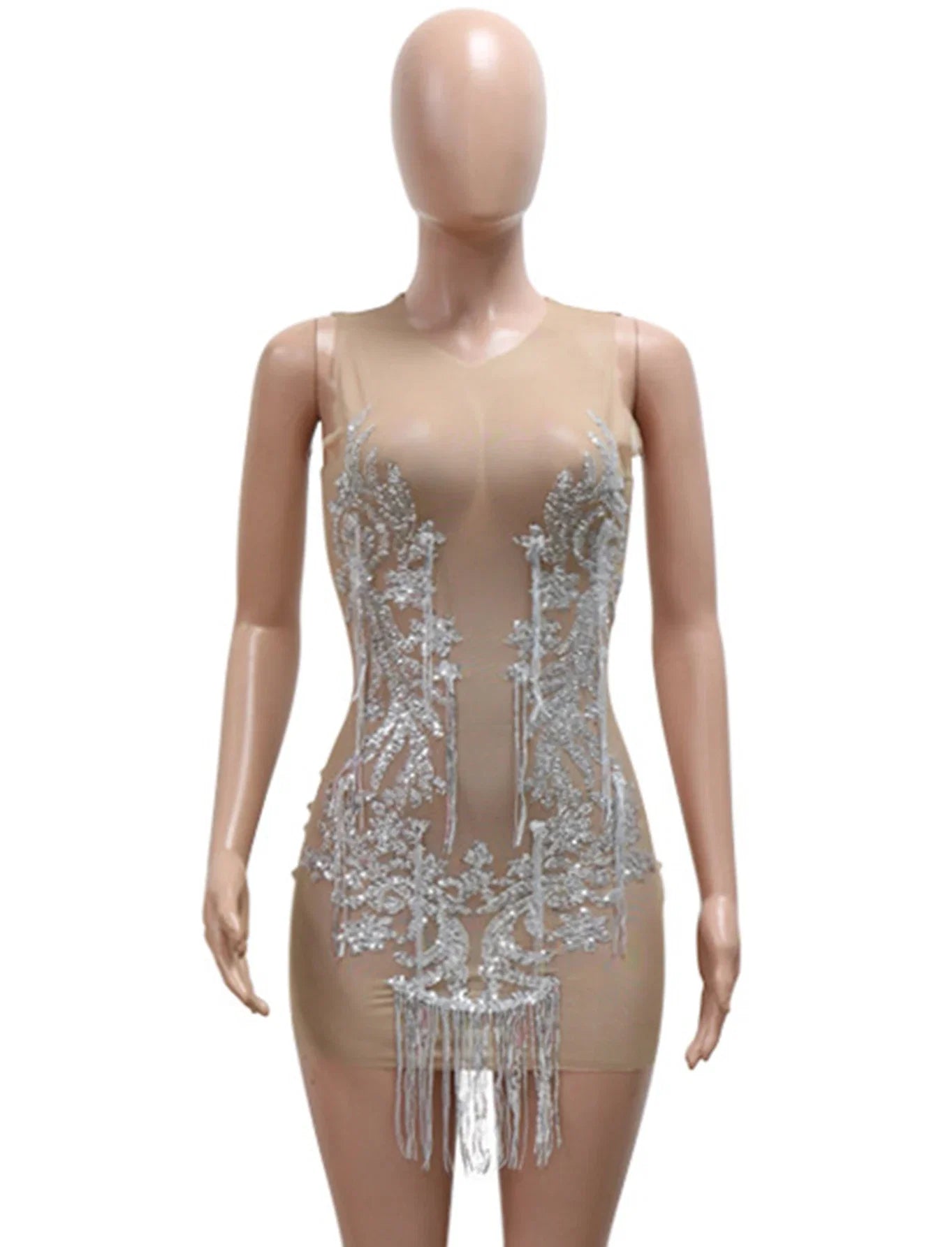 Mini sequin Elegant  summer bodycon dress party evening vestidos