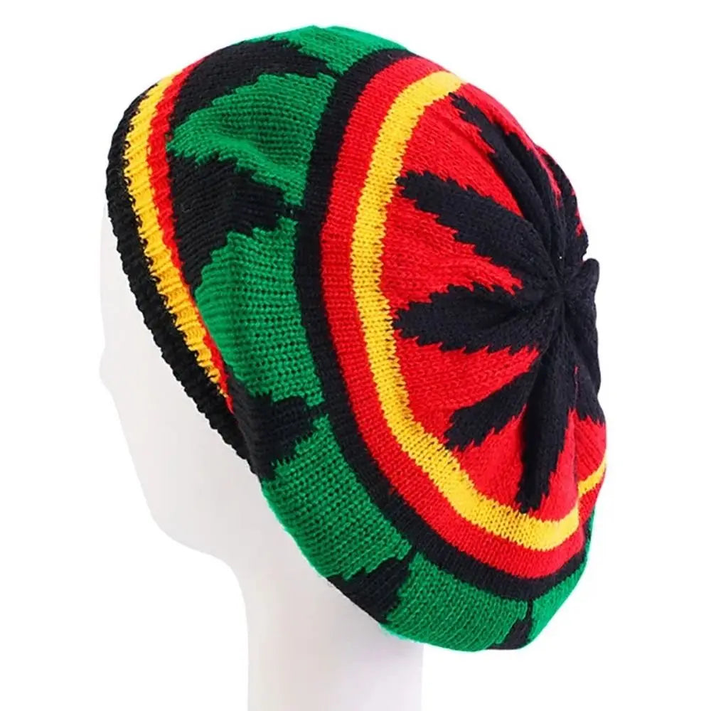 Classic Jamaican Reggae Loose Knitted Beanie Warm Soft Beret Cap Wool Knitted Hip Hop Hats