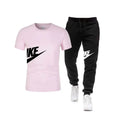 Men's Short sleeve Pants T-shirt, 2 piece set, Comfort, Casual, Fitness, Sports