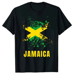 Clothing Casual T-shirts Jamaican Flag Jamaica Souvenir Love Travel Vacation Tee Tops Round Neck Short-Sleeve Fashion Tshirt