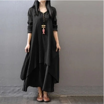 Indian Dress Women Kurties Pakistani Vintage Boho Ethnic Long Sleeve Maxi Dress