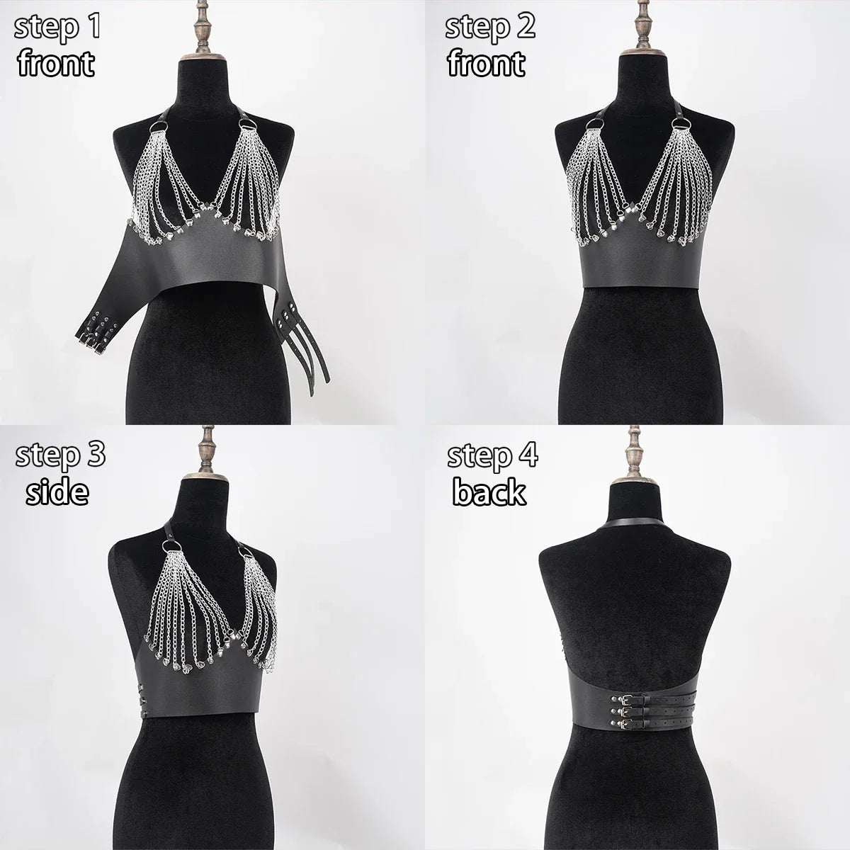 Fashion Street Style corset Chain Tassels Belt Adjustable casual wild Decorative Gothic Accessories