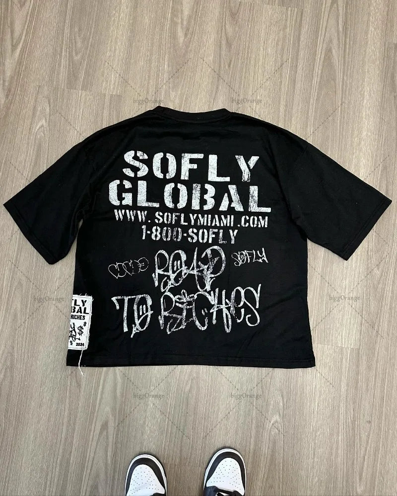 Y2k European and American Street Anime Printed T-shirt Casual Versatile Clothing Men Gothic Punk Oversized Short Sleeves Women