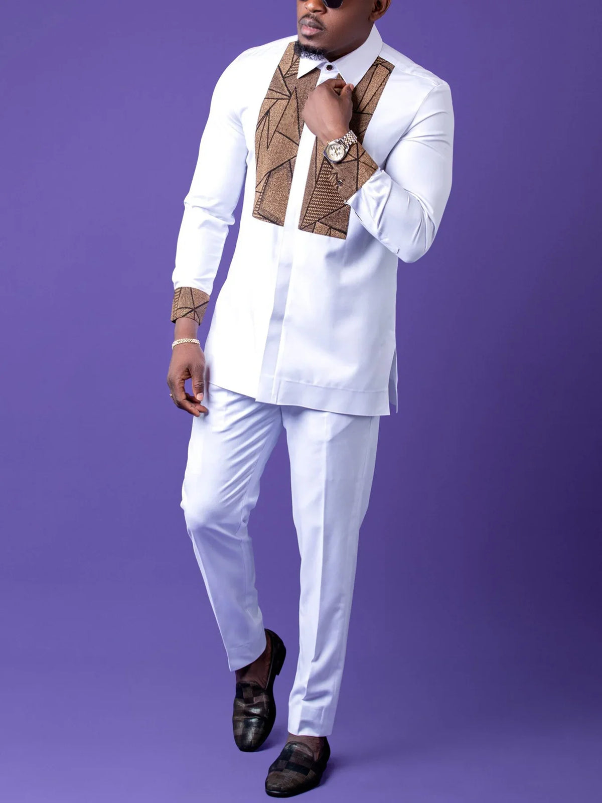 New Dashiki Style Men's Suit African Traditional Clothing Elegant Two-piece Suit