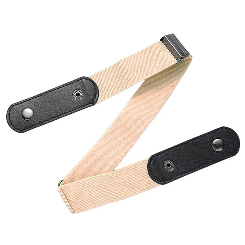 Buckle-Free Waist Belt, No Buckle Stretch Elastic Waist Belt For Women/Men