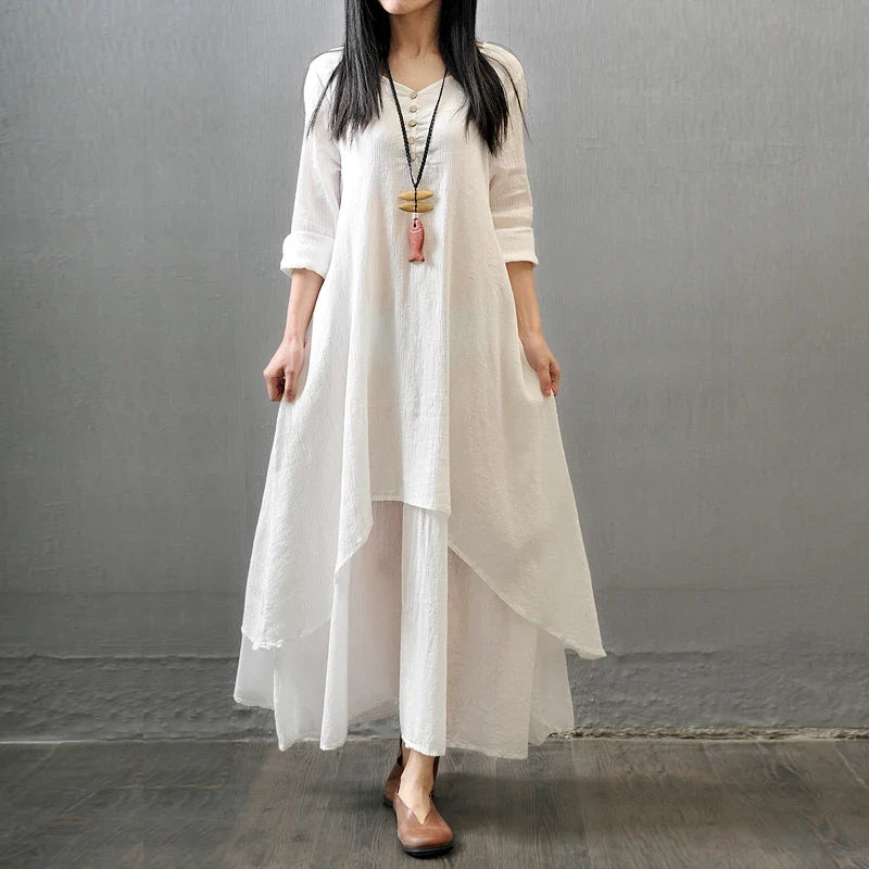 Indian Dress Women Kurties Pakistani Vintage Boho Ethnic Long Sleeve Maxi Dress