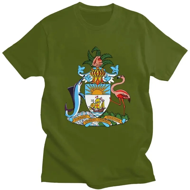 Bahamas Coat of Arms Men's Graphic T-Shirt